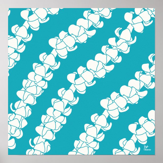 Affiche Puakenikeni Turquoise (Devant)