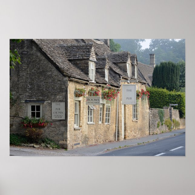 Affiche Pub du village dans l'affiche Cotswolds (Devant)