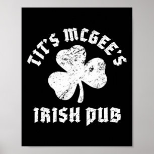 Affiche Pub Irlandais Vintage Mcgee's Rétro St. Patrick's