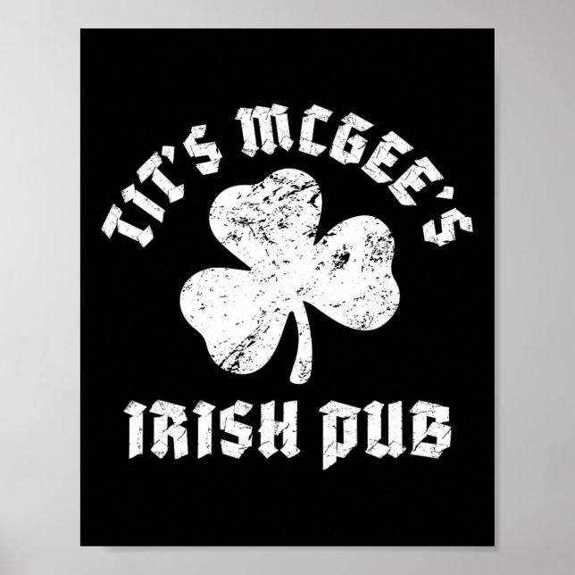Affiche Pub Irlandais Vintage Mcgee's Rétro St. Patrick's  (Devant)