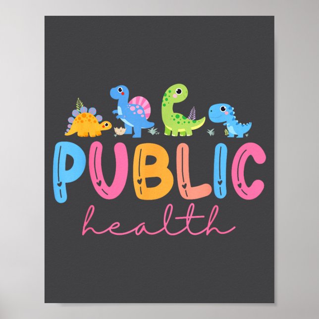 Affiche Public Health Nurse Dinosaurs Nursing Design For M (Devant)