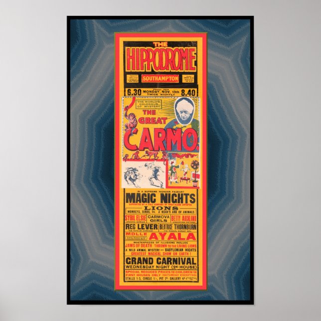AFFICHE PUBLICITAIRE 1933 MAGICIEN ETC (Devant)