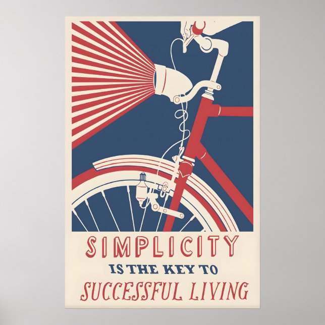 Affiche publicitaire ancienne de vélo Impression d (Devant)