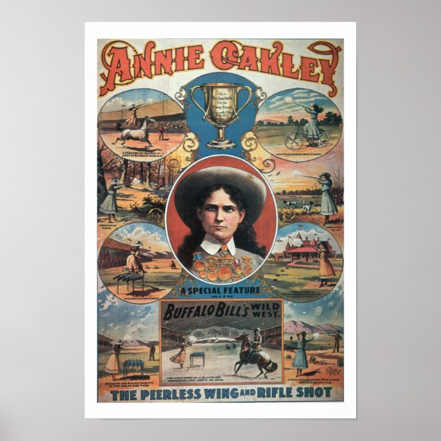 Affiche publicitaire Annie Oakley avec Buffa (Devant)