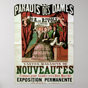 Affiche publicitaire "Au Paradis des Dames"