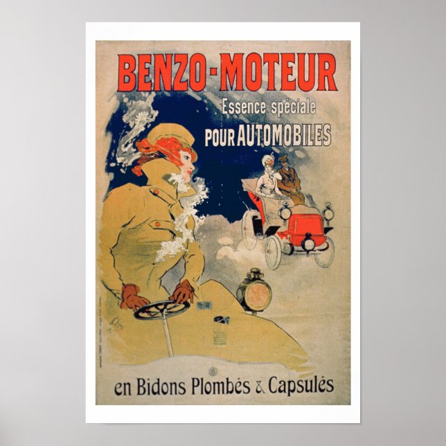Affiche publicitaire 'Benzo-Moteur' Motor Oil Espe (Devant)