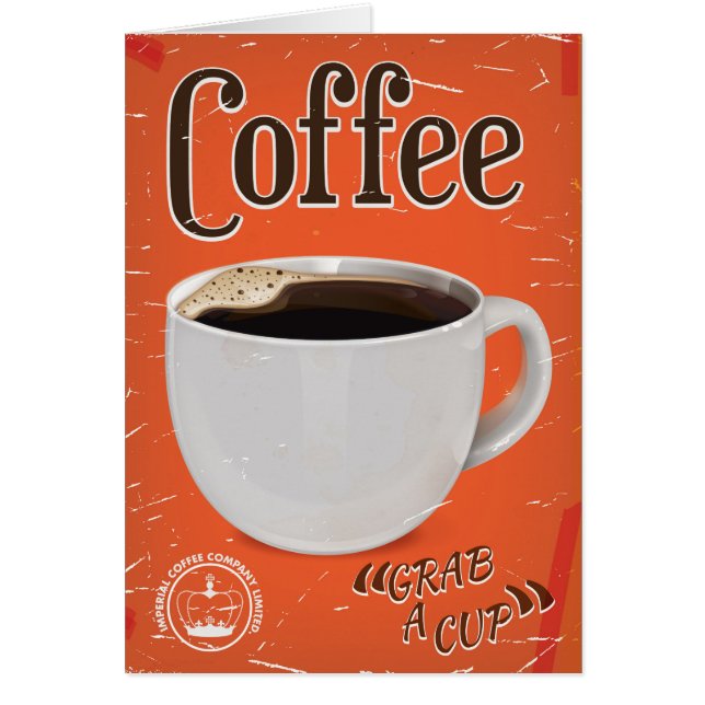 Affiche publicitaire de café vintage (Devant)