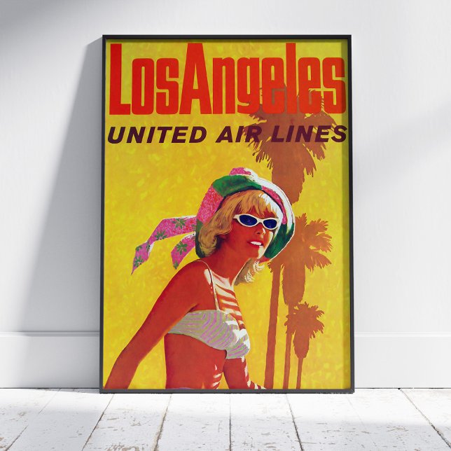 Affiche publicitaire de Los Angeles United Air Lin (Créateur téléchargé)