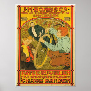 Affiche publicitaire de réparation de vélos