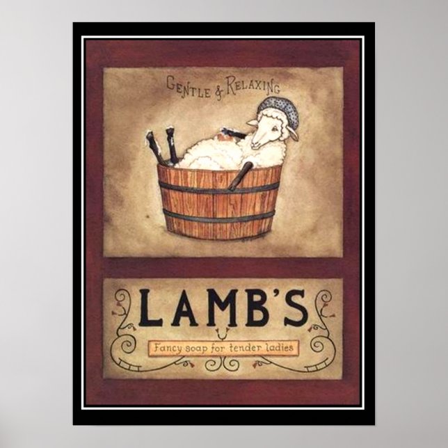 Affiche publicitaire de savon vintage (Devant)