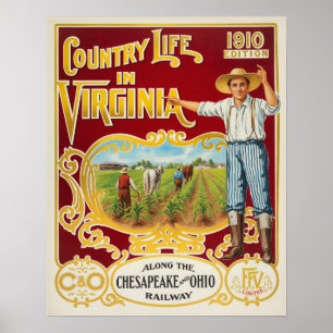 Affiche publicitaire du chemin de fer C&O