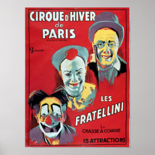 Affiche publicitaire du Cirque d'Hiver de Paris