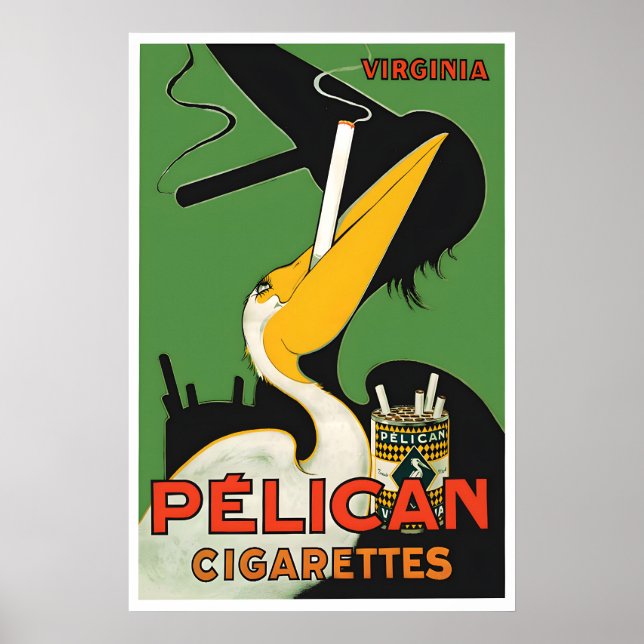 Affiche publicitaire française pour cigarettes des (Devant)