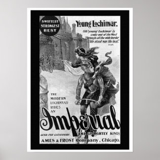 Affiche publicitaire Imperial Bicycle 1897