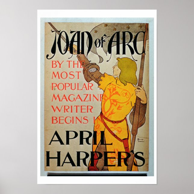 Affiche publicitaire 'Jeanne d'Arc' en avril Harpe (Devant)