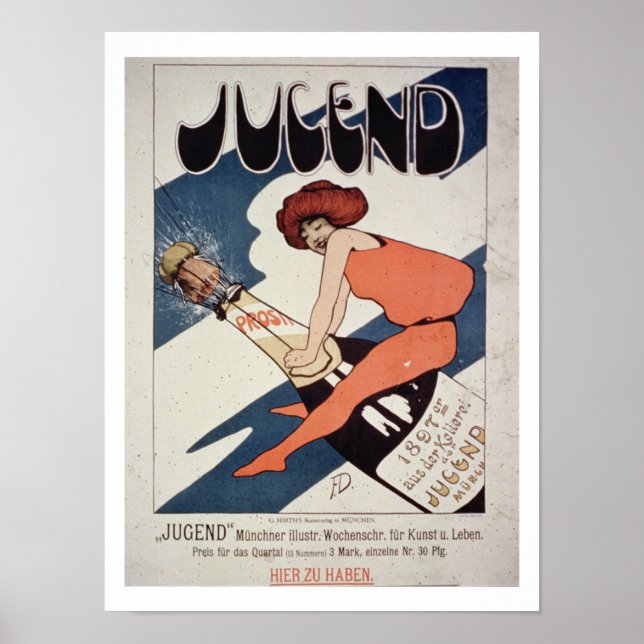 Affiche publicitaire 'Jugend, illustré Weekly Mag (Devant)