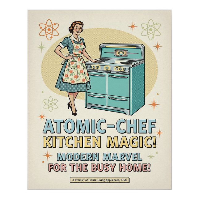Affiche publicitaire pour une cuisine de l'ère ato (Devant)