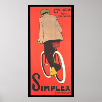 Affiche publicitaire Simplex Bicycle