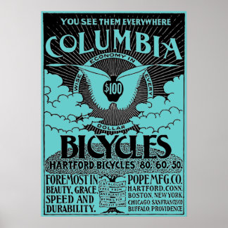Affiche publicitaire sur les vélos de la Colombie