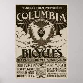Affiche publicitaire sur les vélos de la Colombie