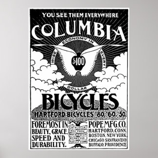 Affiche publicitaire sur les vélos de la Colombie
