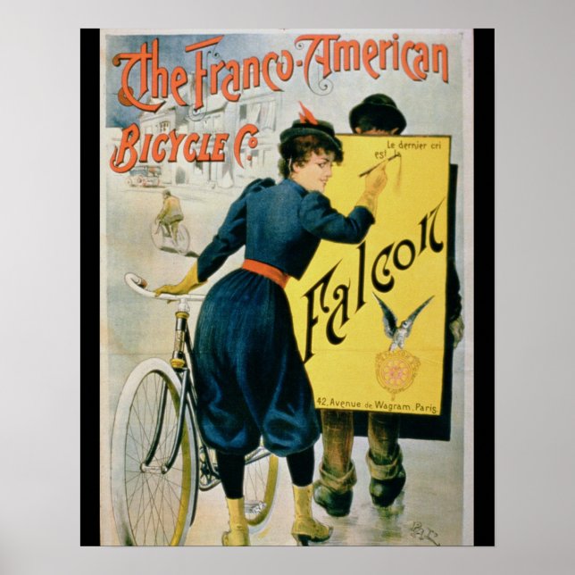 Affiche publicitaire 'The Franco-American Bicycle  (Devant)