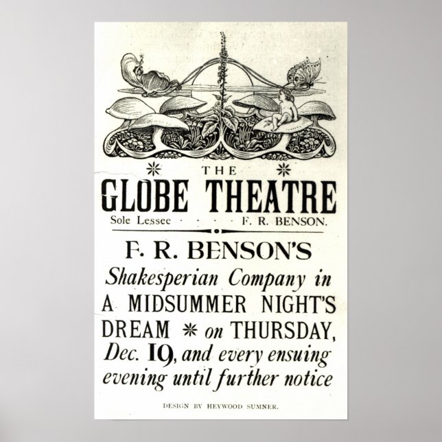 Affiche publicitaire 'Un rêve de nuit d'été' (Devant)