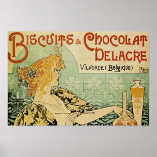 Affiche publicitaire vintage Chocolat Français