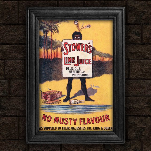 Affiche publicitaire vintage de jus de citron vert (Créateur téléchargé)