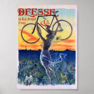 Affiche publicitaire vintage Déesse Cycles 1898