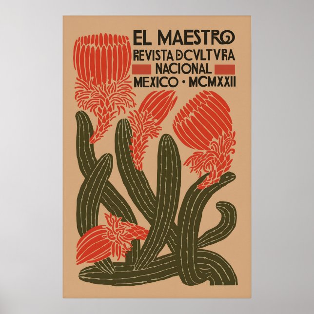 Affiche publicitaire vintage El Maestro Mexique (Devant)