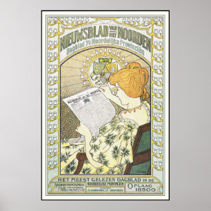 Affiche publicitaire vintage : Journal néerlandais