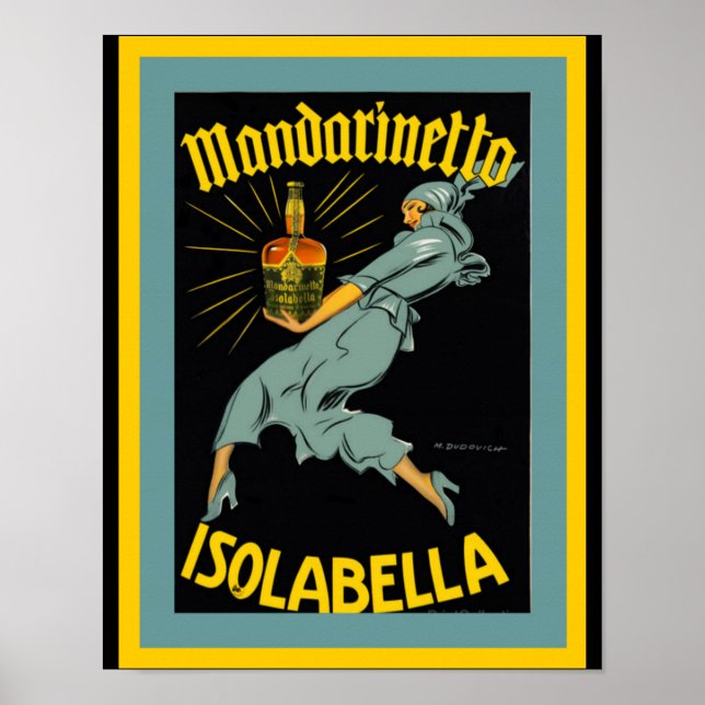 Affiche publicitaire vintage Mandarinetto Isolabel (Devant)