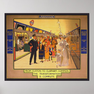 Affiche Publicitaire vintage Pour Londres Undergro