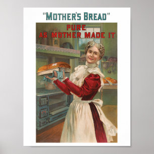 Affiche publicitaire vintage pour pain