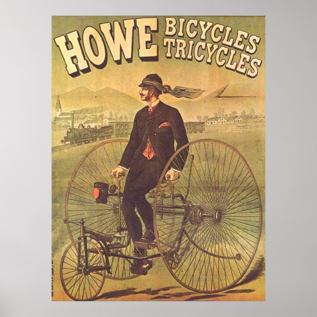 Affiche publicitaire Vintage Tricycle 1894 (Devant)