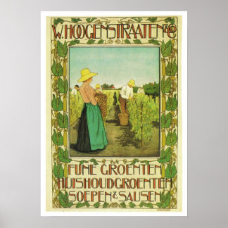 Affiche publicitaire vintage W. Hoogstraaten & Co.