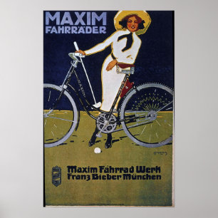 Affiche Publicité à vélo Vintage