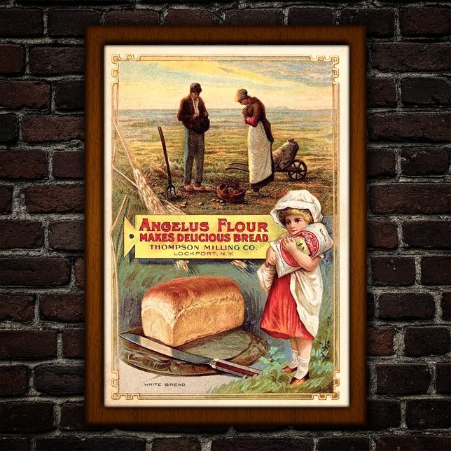 Affiche Publicité ancienne pour la farine (Créateur téléchargé)