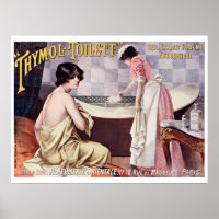 Publicité ancienne pour parfum français de l'ère v