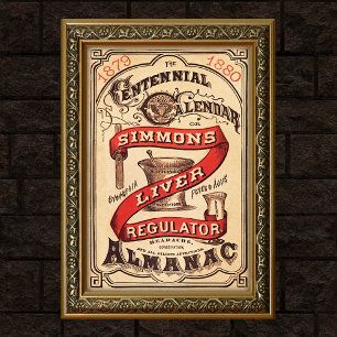 Affiche Publicité ancienne pour régulateur hépatique