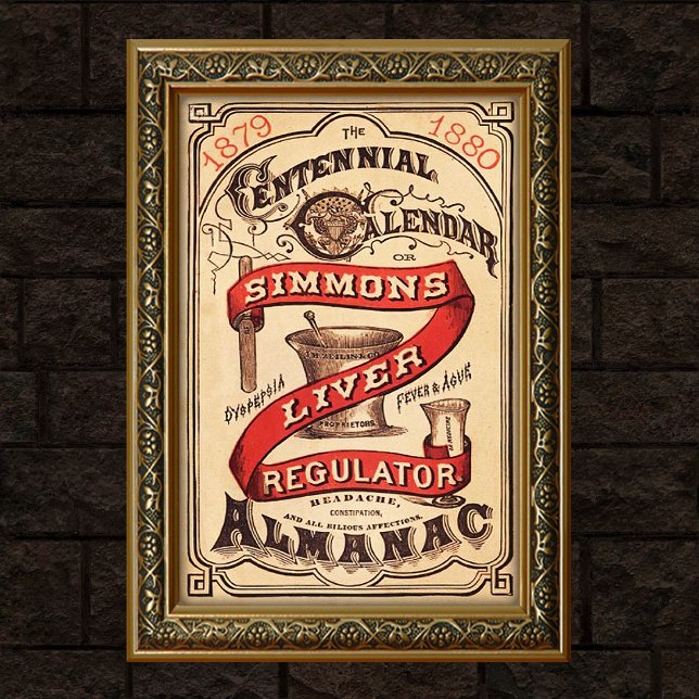 Affiche Publicité ancienne pour régulateur hépatique (Créateur téléchargé)