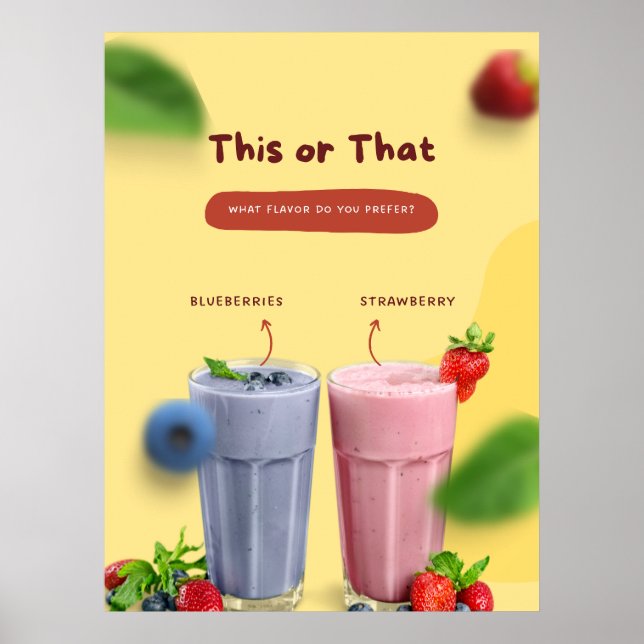Affiche Publicité avant de promotion de milk-shake de rest (Devant)