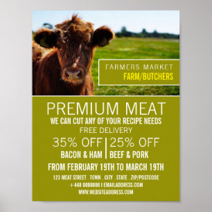 Affiche Publicité Brown sur le bétail, les agriculteurs et