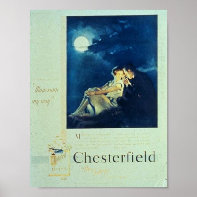 Affiche Publicité Chesterfield Cigarettes (Devant)