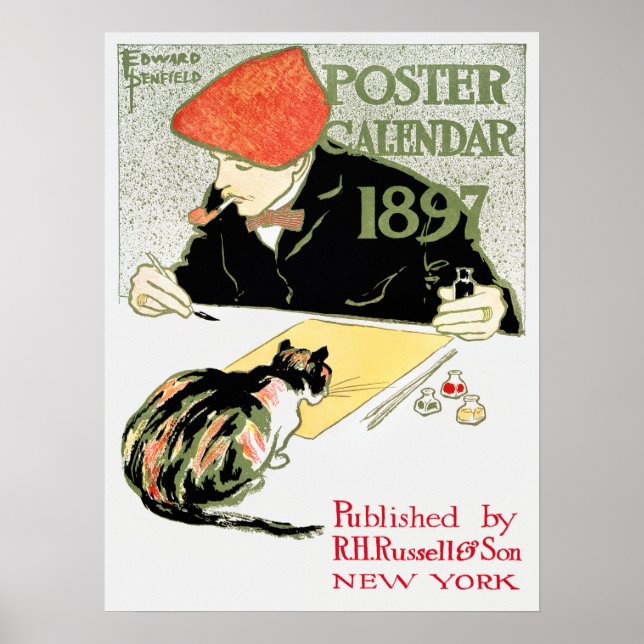 Affiche Publicité de calendrier vintage (Devant)