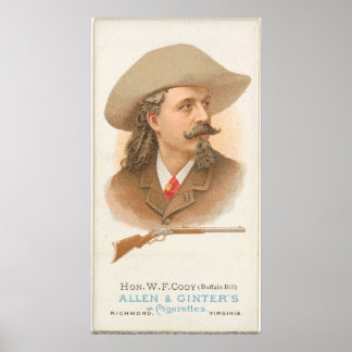 Affiche Publicité de cigarettes de Buffalo Bill