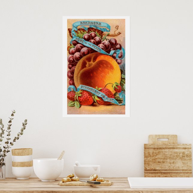 Affiche Publicité de fruits de l'ère victorienne de l'Arka (Cuisine)
