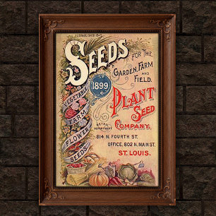 Affiche Publicité de la Vintage Seed Company