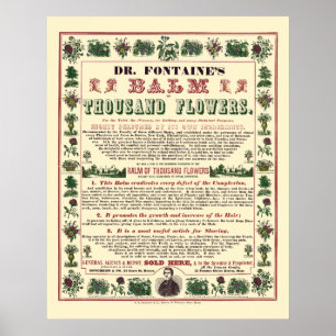 Affiche Publicité de l'ère victorienne vintage pour le bau
